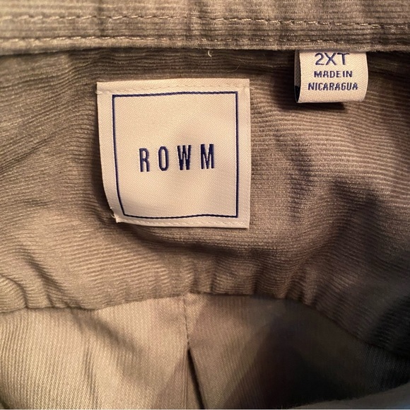Rowm shirt long sleeve button up corduroy 100% Cotton 2XL - Picture 5 of 7
